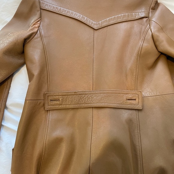 Vintage 100% Leather Coat - Picture 6 of 14